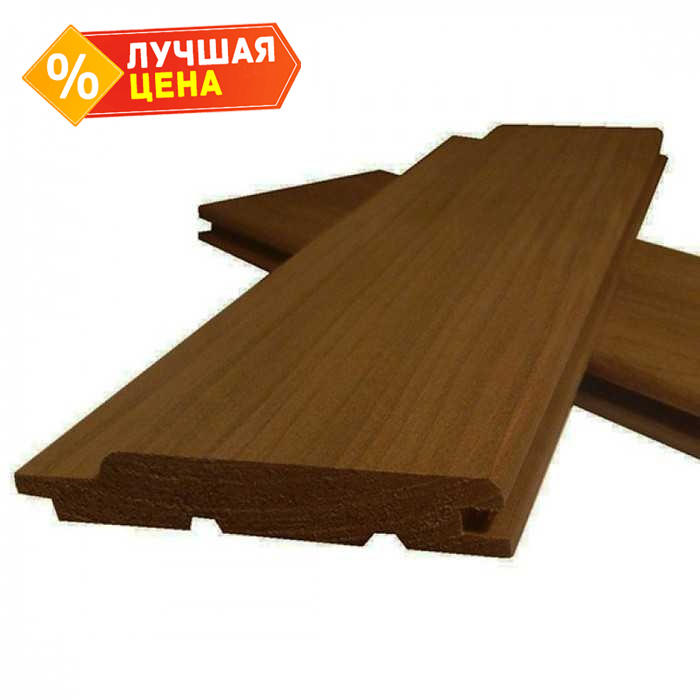 Вагонка штиль 16x90x5000 мм Экстра термо-ель Коричневый